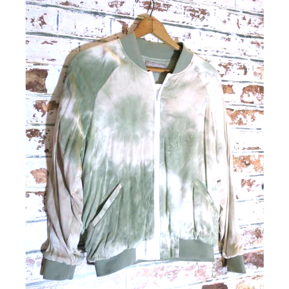NWT Urban Outfitters Without Walls Reversible Cotton Blend Tie-Dye Bomber Jacket - Picture 7 of 13